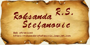 Roksanda Stefanović vizit kartica
